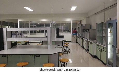 Science Classroom Prepared For Students