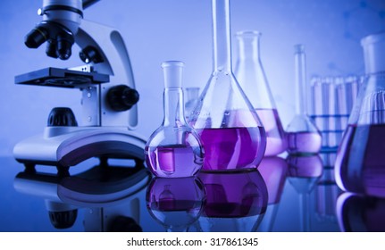 Science Concept, Chemical Laboratory Glassware