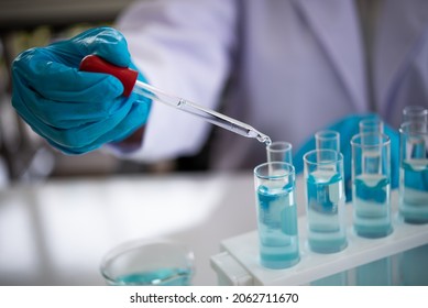 Science concept: Professional scientist work in lap. Doctor test laboratory in lap workplace, Drug Vaccine Industry. Scientist test chemical in lab. - Shutterstock ID 2062711670
