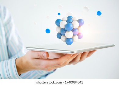Science concept with sphere model
