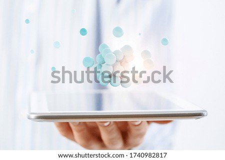 Science concept with sphere model