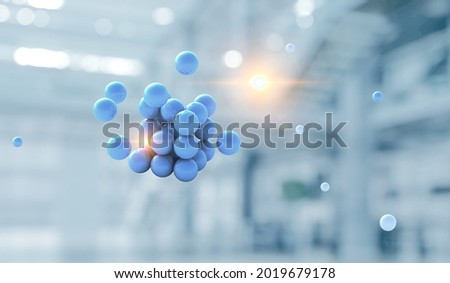 Science concept with sphere model