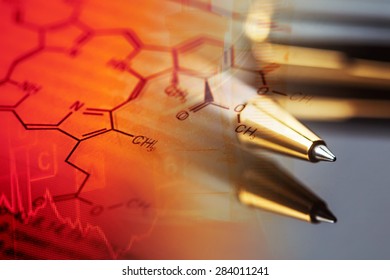 Science data and pen. Science concept. - Powered by Shutterstock - Get 15% off with code: PIKWIZARD15
