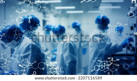 science experiment and technology. Wide angle visual for banners or advertisements.