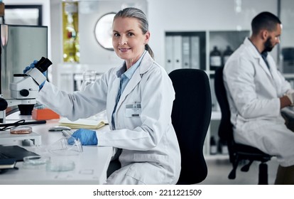 Science, Lab And Research For Innovation, Analysis And Cure Development With Woman Scientist Working In A Medical Labratory Together. Healthcare, Biotechnology And Discovery In Medicine With Team