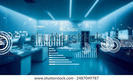 Science lab and statistics data concept.