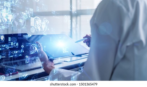 Science technology concept. Laboratory. Examination. Research. - Shutterstock ID 1501365479