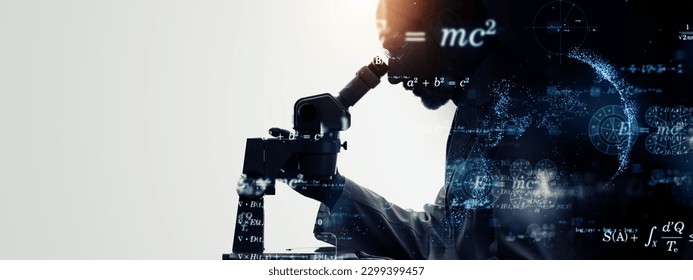 Science technology concept. Wide angle visual for banners or advertisements.