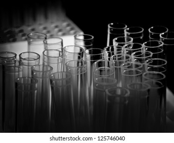 science test background loading solutions tubes black and white