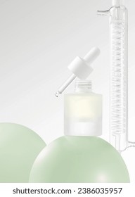 Scientific experiment of dropper essence skin care products