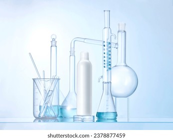 Scientific Research Skincare Utensils Laboratory White Skincare Products