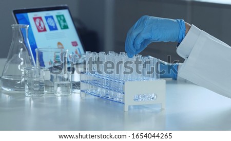 Scientist. Chemist. Science technology concept.