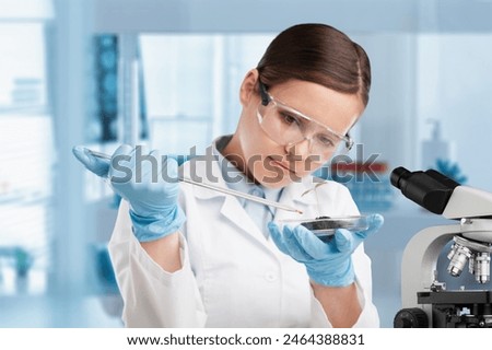 scientist do research, do experiment or test in lab.