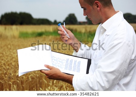 Similar – Image, Stock Photo field study Field Grain