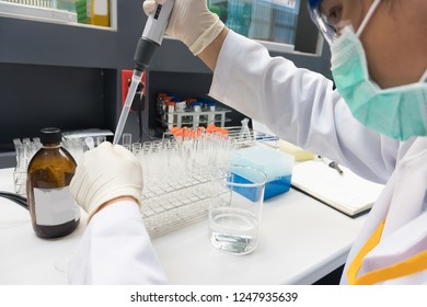 Scientist Mix Chemicals Shake Machine Before Stock Photo (Edit Now ...