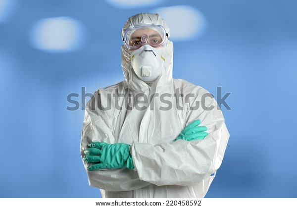 Scientist Protective Gear Arms Crossed Laboratory Stock Photo (Edit Now ...
