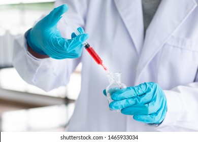 lab coat and gloves