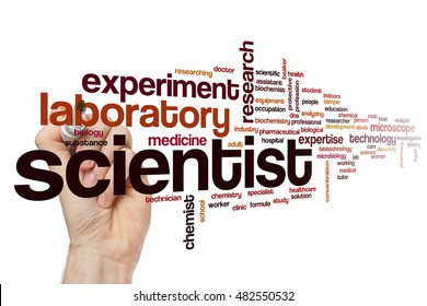Scientist word cloud concept