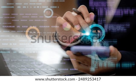Scientists compute, analyze, and visualize complex data sets on computers, data mining, artificial intelligence, Data science, and big data technology.