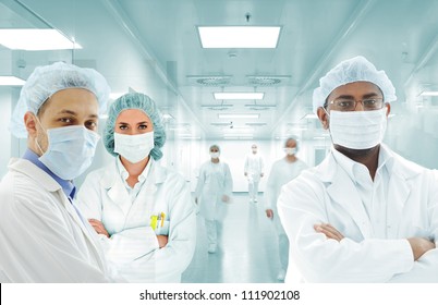Scientists Team At Modern Hospital Lab