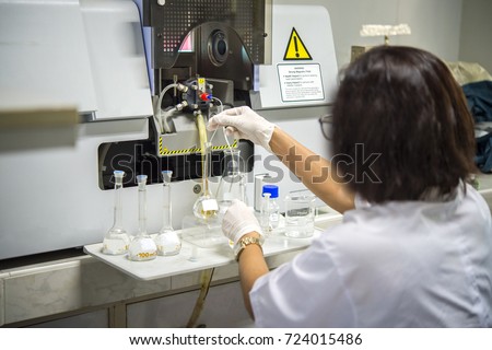 Scientists are using Atomic Absorption Spectroscopy (AAS) to analyze heavy metals in sample solutions.For example, element Pb, Fe, Mn, Ag, etc.