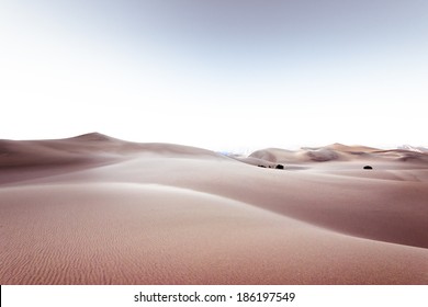 Sci-Fi Like Desert Landscape Background With Dreamy Tone