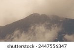 Scirocco wind in the French Alps. Moucherotte meteorology radar for weather forecasting on the top of the mountain