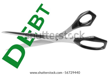 Scissors cutting dept with clipping path