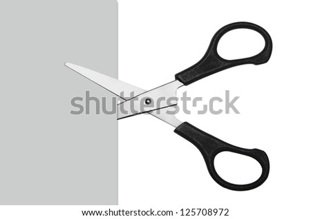 scissors cutting paper