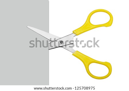 scissors cutting paper