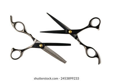 Scissors for haircuts isolated on white background