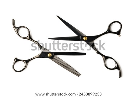 Scissors for haircuts isolated on white background