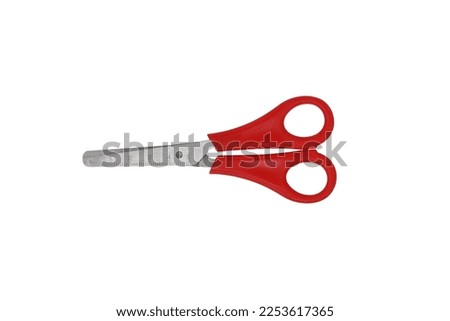 scissors isolated red texture school