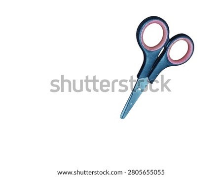 scissors on radiant white background 
