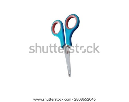 scissors on radiant white background 