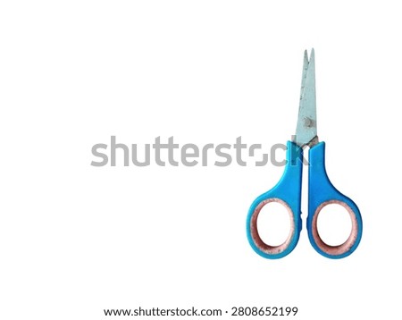 scissors on radiant white background 