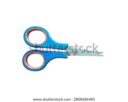 scissors on radiant white background 