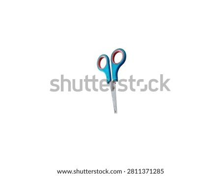 scissors on radiant white background 