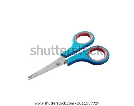 scissors on radiant white background 