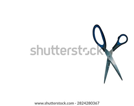 scissors on a radiant white background 