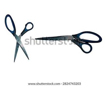 scissors on a radiant white background 