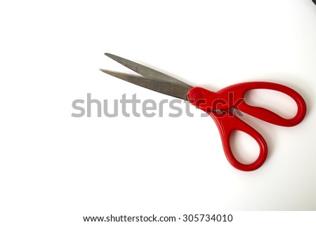 scissors on white 