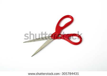 scissors on white 