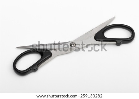 scissors on the white background