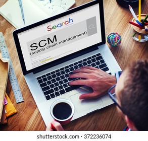 SCM Supply Chain Management Manufacture Procurement Concept