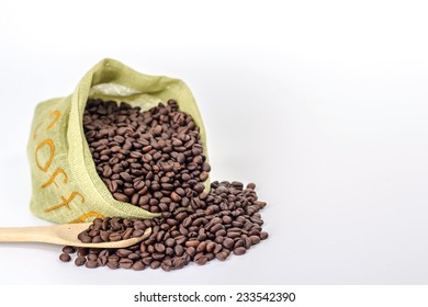 Scoop In A Bag With Coffee Beans