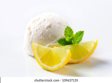 Scoop Of Lemon Ice Cream