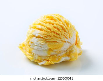 Scoop Of Mango Lemon Ice Cream 
