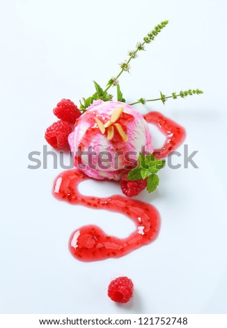 Similar – Image, Stock Photo Red fruit ice cream on a stick