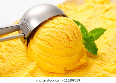 Scoop Of Yellow Ice Cream
